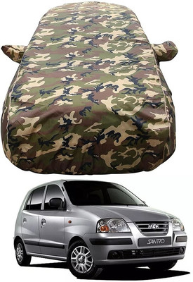 ATBROTHERS Car Cover For Hyundai Santro 1.0i (With Mirror Pockets)(Multicolor)