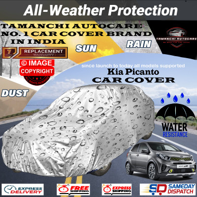 Tamanchi Autocare Car Cover For Kia Picanto(Silver)