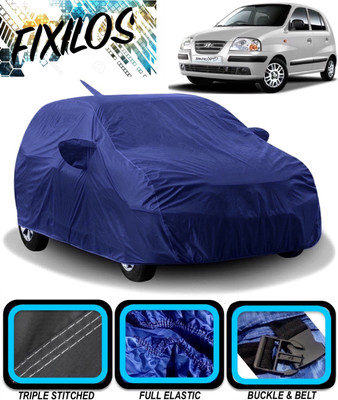 FIXILOS Car Cover For Hyundai Santro Xing (With Mirror Pockets)(Blue)
