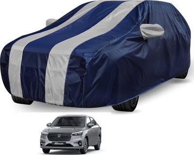 Caronix Car Cover For Honda Amaze (With Mirror Pockets)(Silver)
