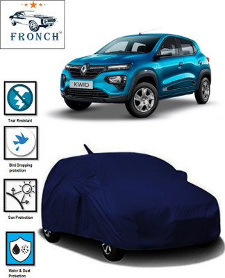 FRONCH Car Cover For Renault Kwid, Kwid AMT (With Mirror Pockets)(Blue)