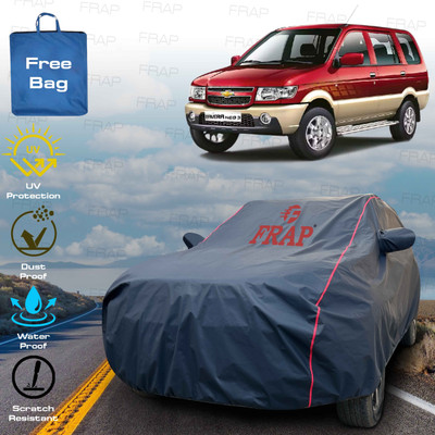 Frap Car Cover For Chevrolet Tavera (With Mirror Pockets)(Blue, Red)