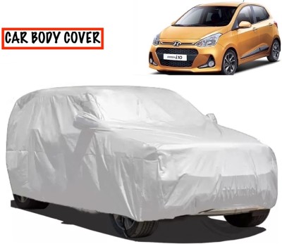 MAVENS Car Cover For Hyundai Grand i10 (With Mirror Pockets)(Silver)