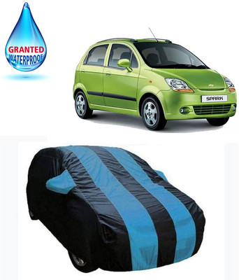 RRZ Car Cover For Chevrolet Spark (With Mirror Pockets)(Black, Blue, For 2020 Models)