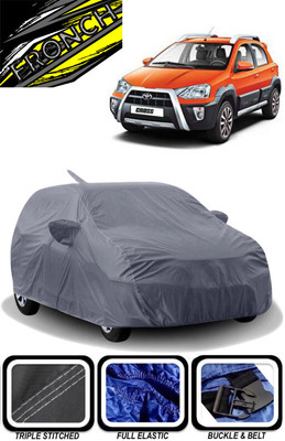 FRONCH Car Cover For Toyota Etios Cross (With Mirror Pockets)(Grey)
