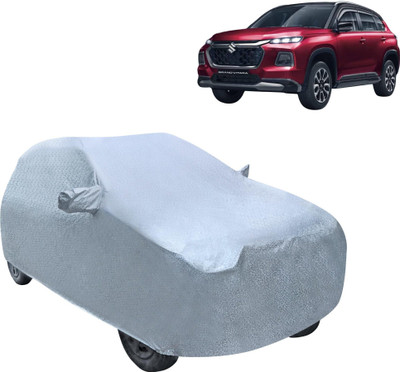 vyas Car Cover For Maruti Suzuki Grand Vitara (With Mirror Pockets)(Silver, For 2022, 2023, 2024 Models)