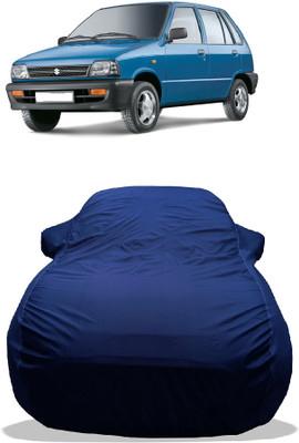 Wegather Car Cover For Maruti 800 AC BSII (With Mirror Pockets)(Blue)