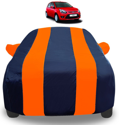 Auto Hub Car Cover For Ford Figo (With Mirror Pockets)(Orange)