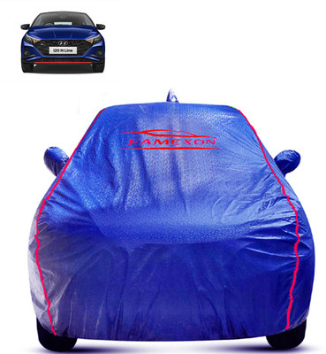 FAMEXON Car Cover For Hyundai i20 (With Mirror Pockets)(Blue)