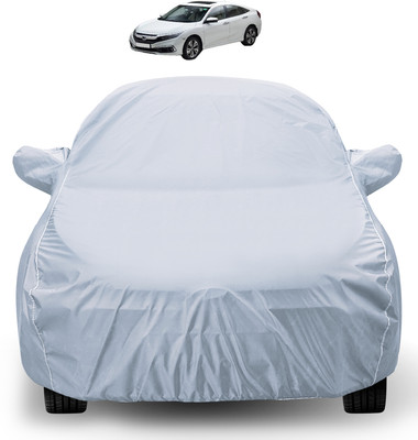 MOCKHE Car Cover For Honda Civic (With Mirror Pockets)(Silver)