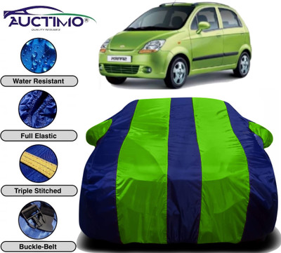 AUCTIMO Car Cover For Chevrolet Spark (With Mirror Pockets)(Multicolor)
