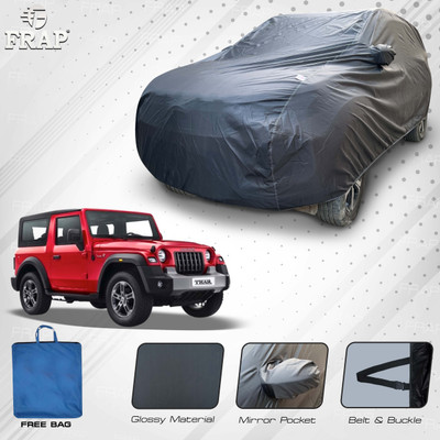 Frap Car Cover For Mahindra Thar, Thar DI 4X2, Thar DI 4X4 (With Mirror Pockets)(Grey, For 2021, 2022, 2023, 2024 Models)