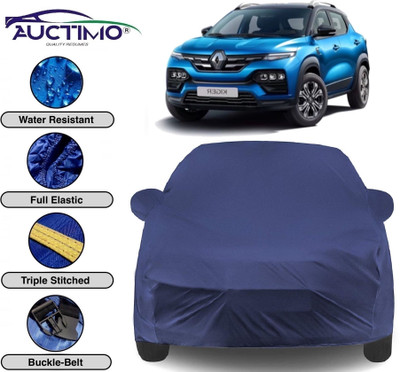 AUCTIMO Car Cover For Renault Kiger (With Mirror Pockets)(Blue)