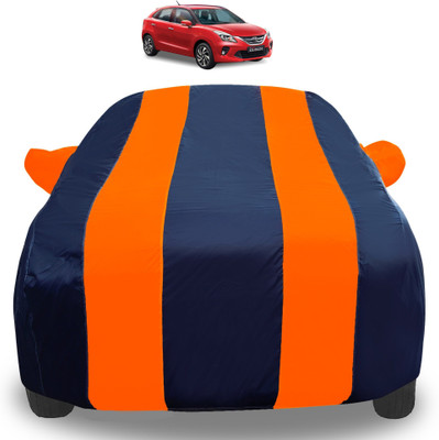 Auto Hub Car Cover For Toyota Glanza (With Mirror Pockets)(Orange)