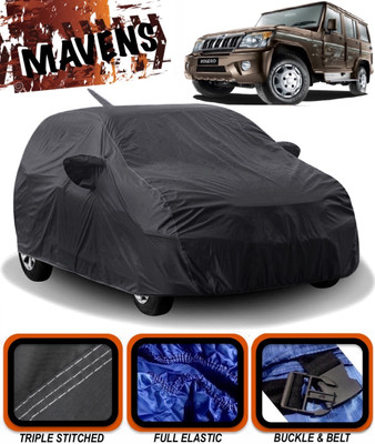 MAVENS Car Cover For Mahindra Bolero (With Mirror Pockets)(Black)