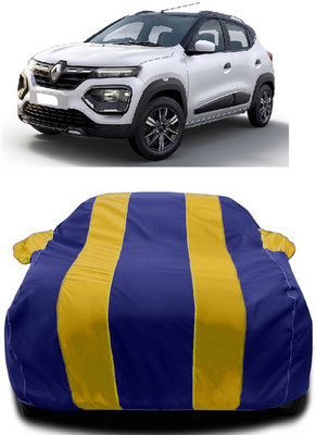 Autoprime Car Cover For Renault Kwid (With Mirror Pockets)(Yellow, Blue)