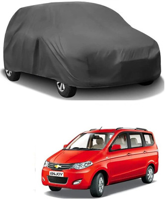 ARNEJA Car Cover For Chevrolet Enjoy (Without Mirror Pockets)(Grey)