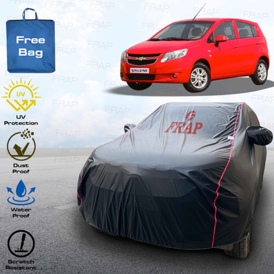 Frap Car Cover For Chevrolet UVA (With Mirror Pockets)(Black, Red)