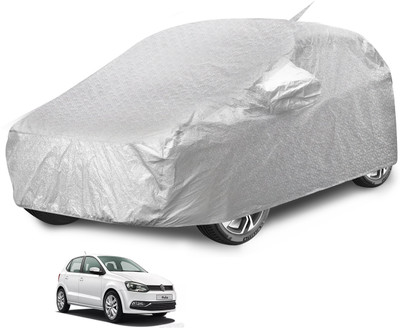 Auto Hub Car Cover For Volkswagen Polo (With Mirror Pockets)(Silver)