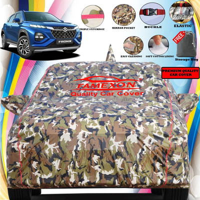 FAMEXON Car Cover For Maruti Fronx (With Mirror Pockets)(Multicolor)