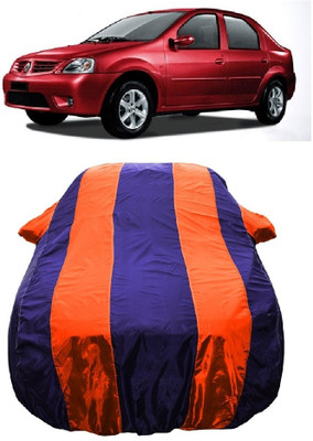 Wegather Car Cover For Renault Logan 1.5 DLS ABS (With Mirror Pockets)(Orange)