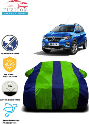 FUZICON Car Cover For Renault Triber RXT Petrol (With Mirror Pockets)(Green, Blue)