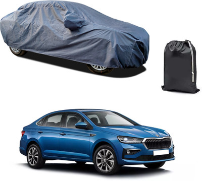 CODOKI Car Cover For Skoda Slavia (With Mirror Pockets)(Grey, For 2019, 2020, 2021, 2022, 2023 Models)
