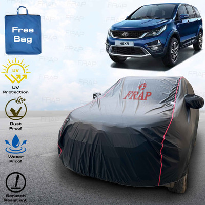 Frap Car Cover For Tata Hexa, Hexa XE, Hexa XM, Hexa XT (With Mirror Pockets)(Black, Red)