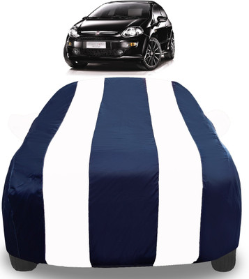 Auto Hub Car Cover For Fiat Punto Evo (With Mirror Pockets)(White)