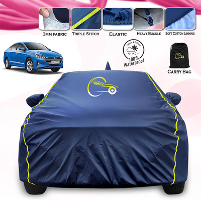THE REAL ARV Car Cover For Hyundai Elantra, Elantra 1.6 CRDI, Elantra 1.8i, Elantra 2.0 S MT, Elantra 2.0 SX (O) AT, Elantra Fluidic, Elantra GLS (With Mirror Pockets)(Blue)