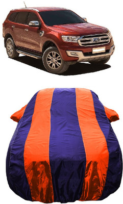 Wegather Car Cover For Ford Endeavour Titanium Plus 4X2 Diesel (With Mirror Pockets)(Orange)