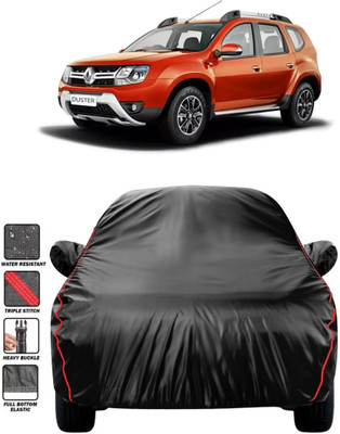 NG Auto Front Car Cover For Renault Duster (With Mirror Pockets)(Black, Red)