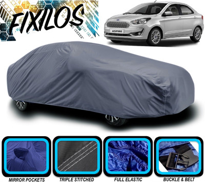 FIXILOS Car Cover For Ford Aspire (With Mirror Pockets)(Grey)