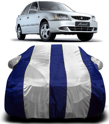 R Rayvin Star Car Cover For Hyundai Accent (With Mirror Pockets)(Multicolor)