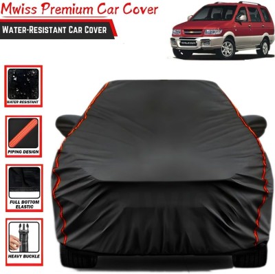 Mwiss Car Cover For Chevrolet Tavera, Tavera 2.5 L, Tavera 7 STR, Tavera 8 Seater, Tavera Neo 3 10 Seats BSIII, Tavera BS IV Rhino (With Mirror Pockets)(Black, Red, For 2012, 2013, 2014, 2015, 2016, 2017, 2018, 2019, 2020, 2021, 2022, 2023, 2024 Models)