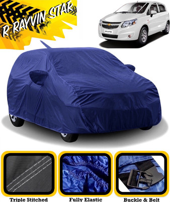 R Rayvin Star Car Cover For Chevrolet Sail UVA (With Mirror Pockets)(Blue)