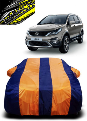 FRONCH Car Cover For Tata Hexa (With Mirror Pockets)(Orange, Blue)