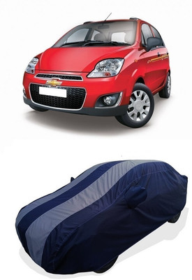 Coxtor Car Cover For Chevrolet Spark (With Mirror Pockets)(Grey)