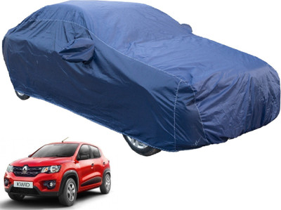 MOCKHE Car Cover For Renault Kwid (With Mirror Pockets)(Blue)