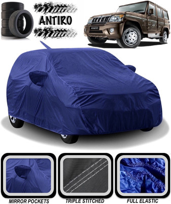 ANTIRO Car Cover For Mahindra Bolero (With Mirror Pockets)(Blue)