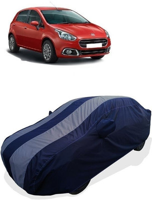 QLAX Car Cover For Maruti Abarth Punto EVO 1.3 Active (With Mirror Pockets)(Grey)