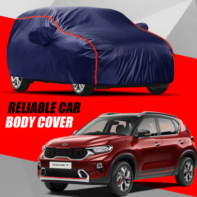 S Shine Max Car Cover For Kia Sonet (With Mirror Pockets)(Multicolor)