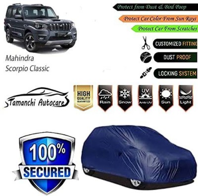 Tamanchi Autocare Car Cover For Mahindra Scorpio(Blue, For 2022 Models)