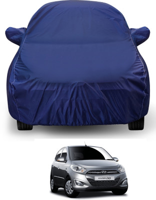 Auto Hub Car Cover For Hyundai i10 (With Mirror Pockets)(Blue)