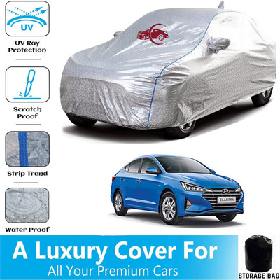 THE REAL ARV Car Cover For Hyundai Elantra, Elantra 1.6 CRDI, Elantra 1.8i, Elantra 2.0 S MT, Elantra 2.0 SX (O) AT, Elantra Fluidic, Elantra GLS (With Mirror Pockets)(Silver)