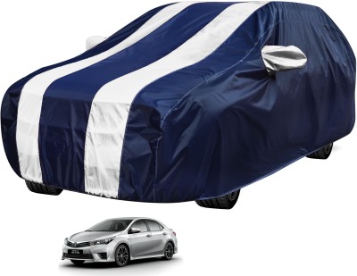 Auto Hub Car Cover For Toyota Corolla Altis (Without Mirror Pockets)(Black, White)