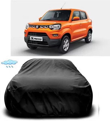 Aoriyon Car Cover For Maruti Suzuki S-Presso (Without Mirror Pockets)(Black, For 2018, 2019, 2020, 2021, 2022 Models)