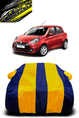 FRONCH Car Cover For Renault Pulse (With Mirror Pockets)(Yellow, Blue)