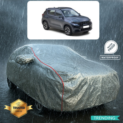 PAGORA Car Cover For Kia Sonet (With Mirror Pockets)(Silver, Red)