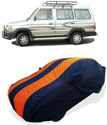 Coxtor Car Cover For Toyota Qualis FS B1 (With Mirror Pockets)(Orange)